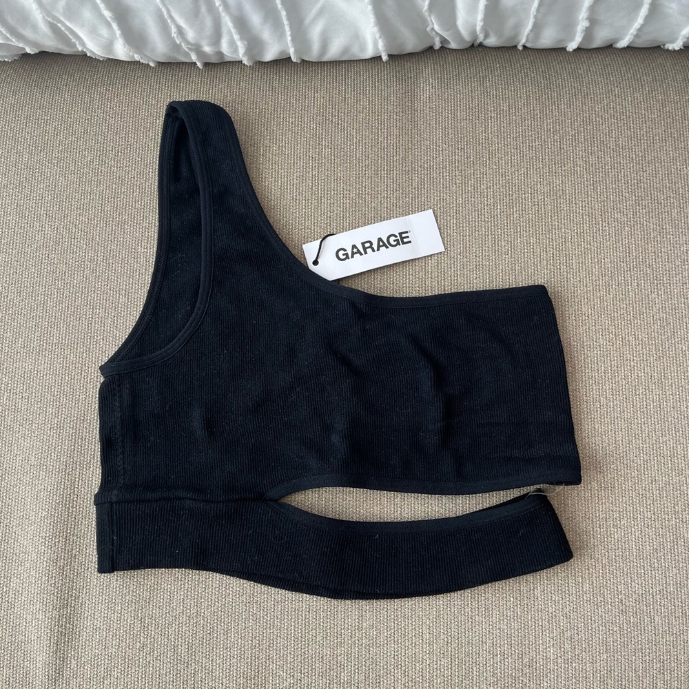 Garage Black Off the Shoulder Top